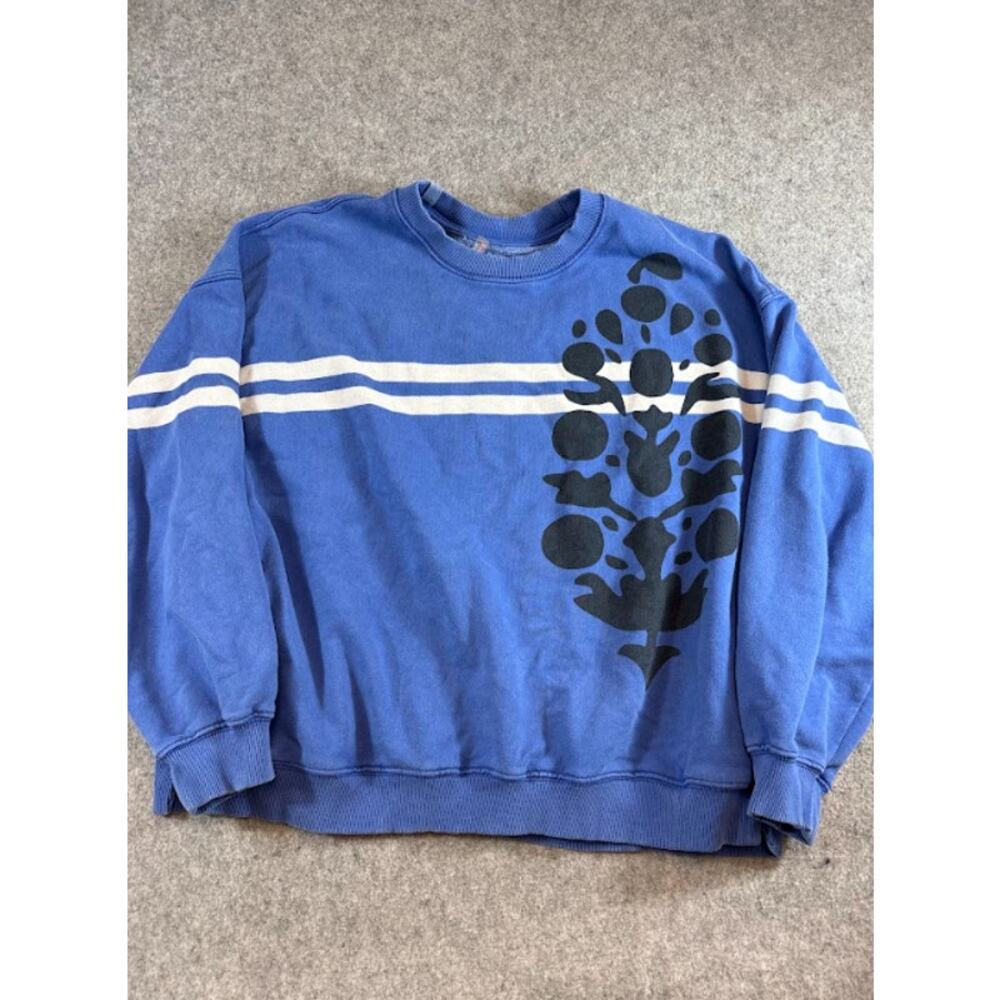Free People Movement All Star Buti Logo Sweatshirt Womens M Crewneck Oversized